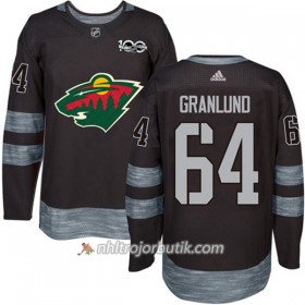 Män Ishockey Minnesota Wild Tröja Mikael Granlund 64 1917-2017 100th Anniversary Adidas Svart Authentic